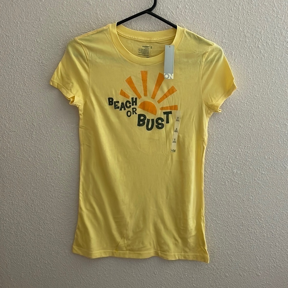 NWT OLDNAVY SUMMER YELLOW SHIRT SIZE SMALL 1A​​​​​​​​​